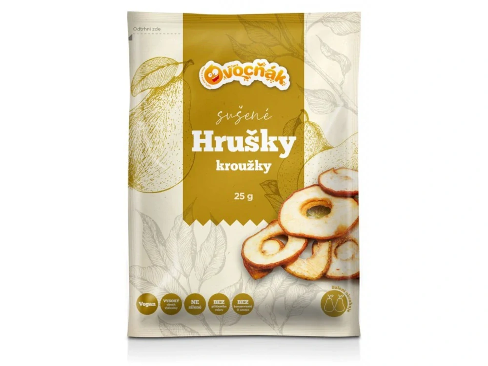 Sušené hruškové kroužky 25g - Ovocňák