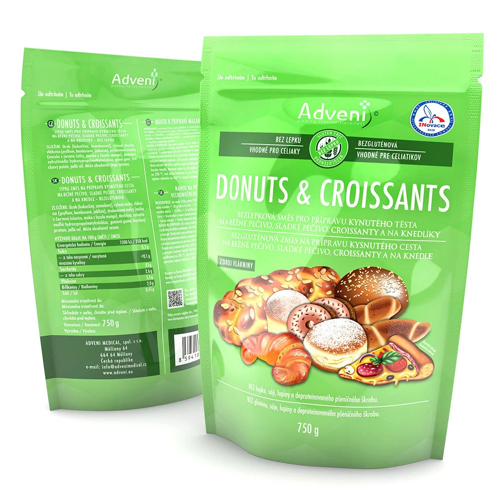 Bezlepková směs pro přípravu kynutého těsta DONUTS & CROISSANTS 5 kg