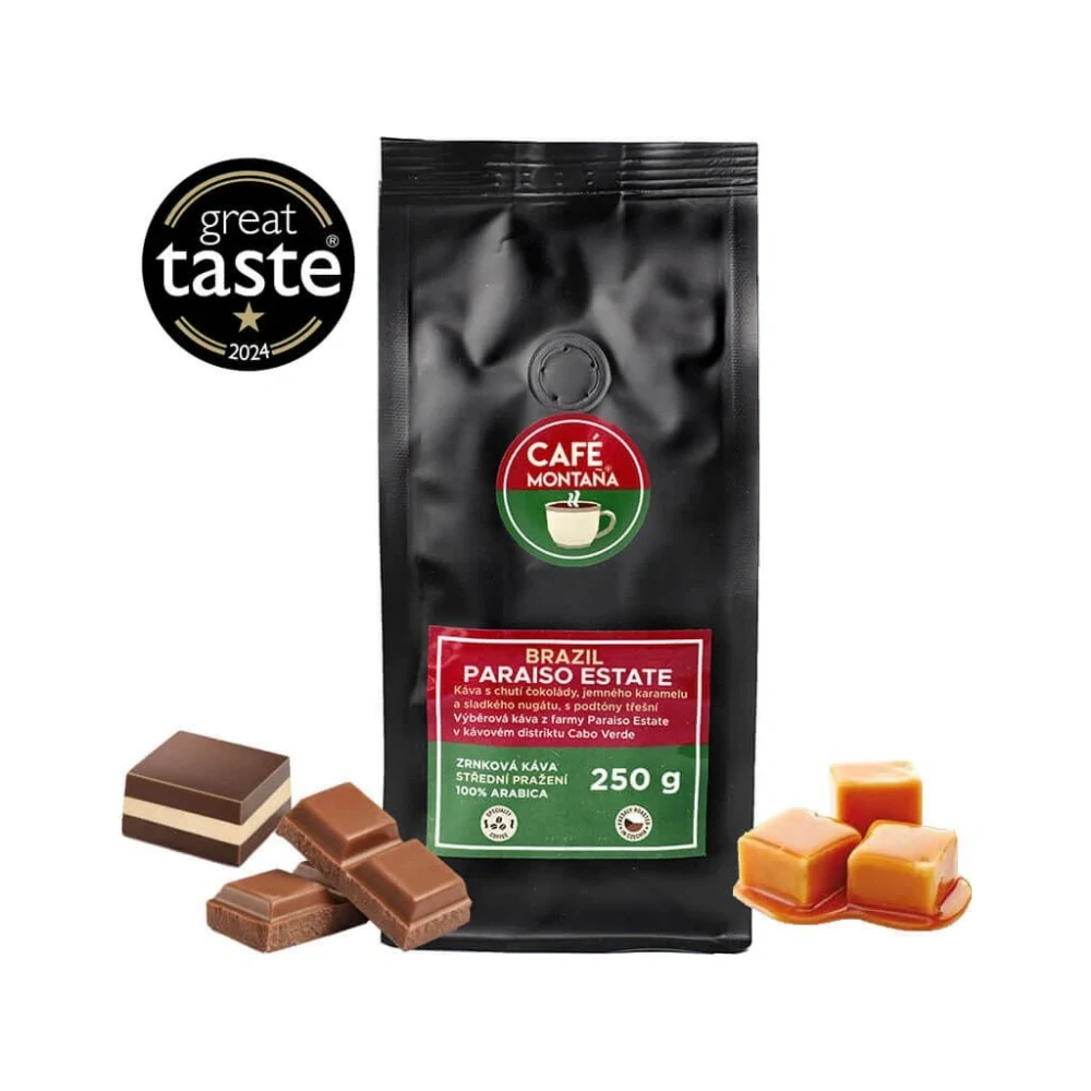 Brazil Paraiso Estate zrnková káva 500g
