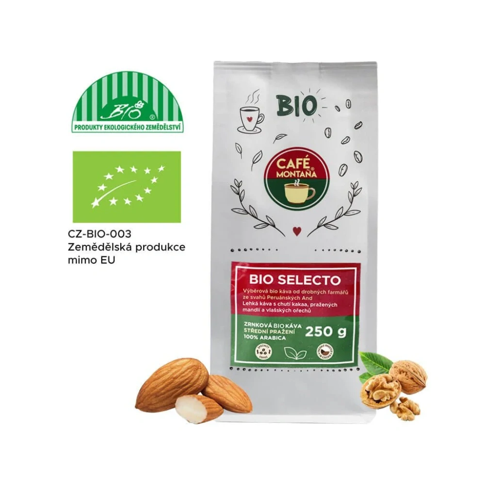 Bio Selecto zrnková bio káva 500g