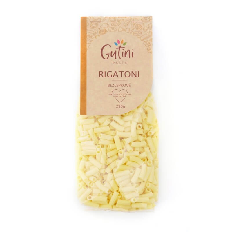 Gutini bezlepkové těstoviny RIGATONI 250g