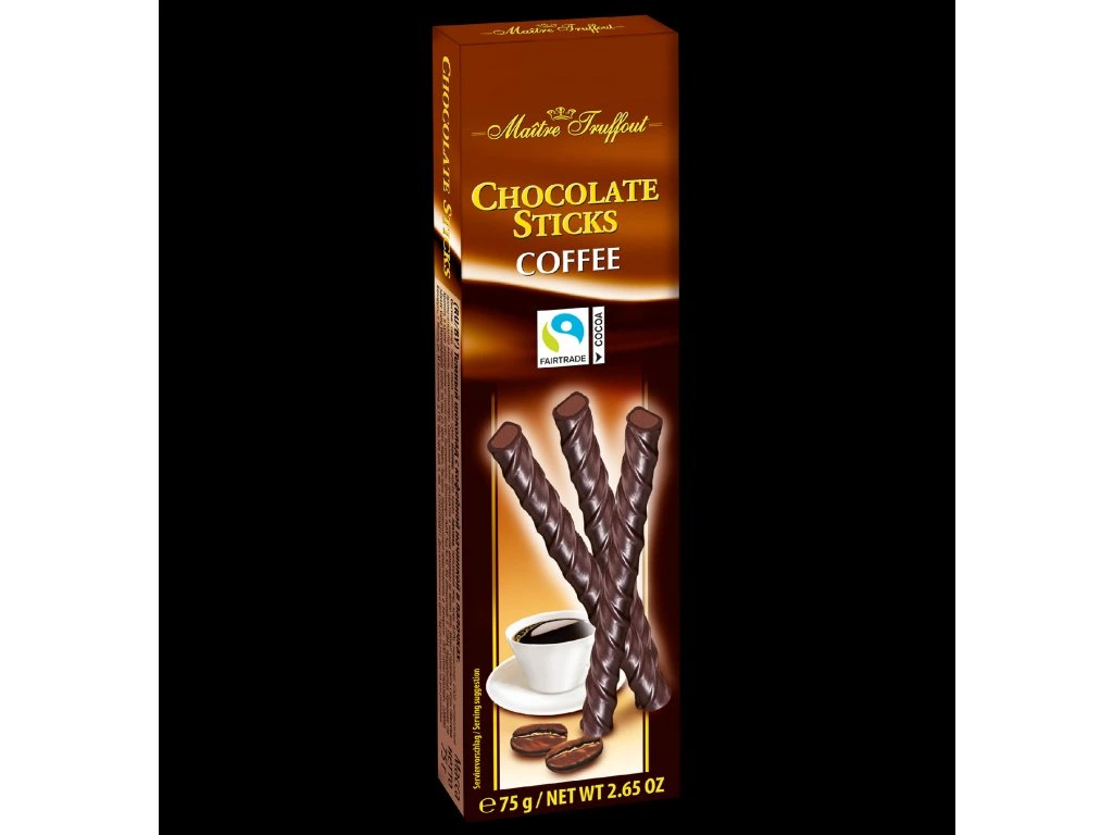  Maitre Truffout čokoládové tyčinky kávové 75g