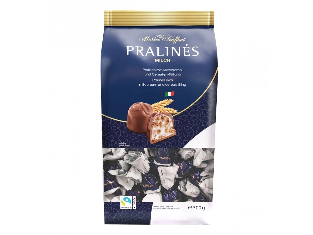 Maitre Truffout Pralinky z mléčné čokolády s mléčným krémem 300g