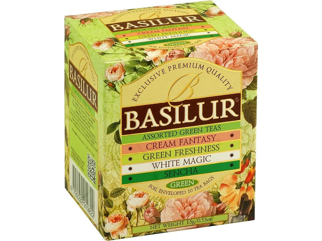 Basilur Směs zelených sáčkových čajů 10x1,5g