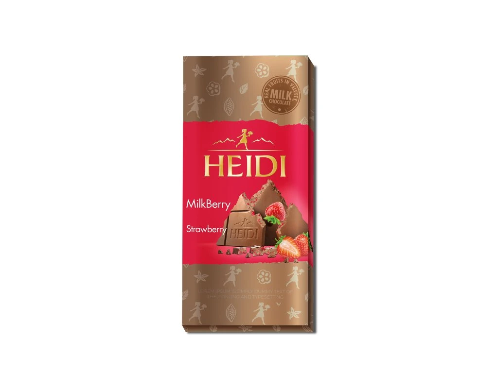 Heidi Milkberry Mléčná čokoláda s jahodami 80g