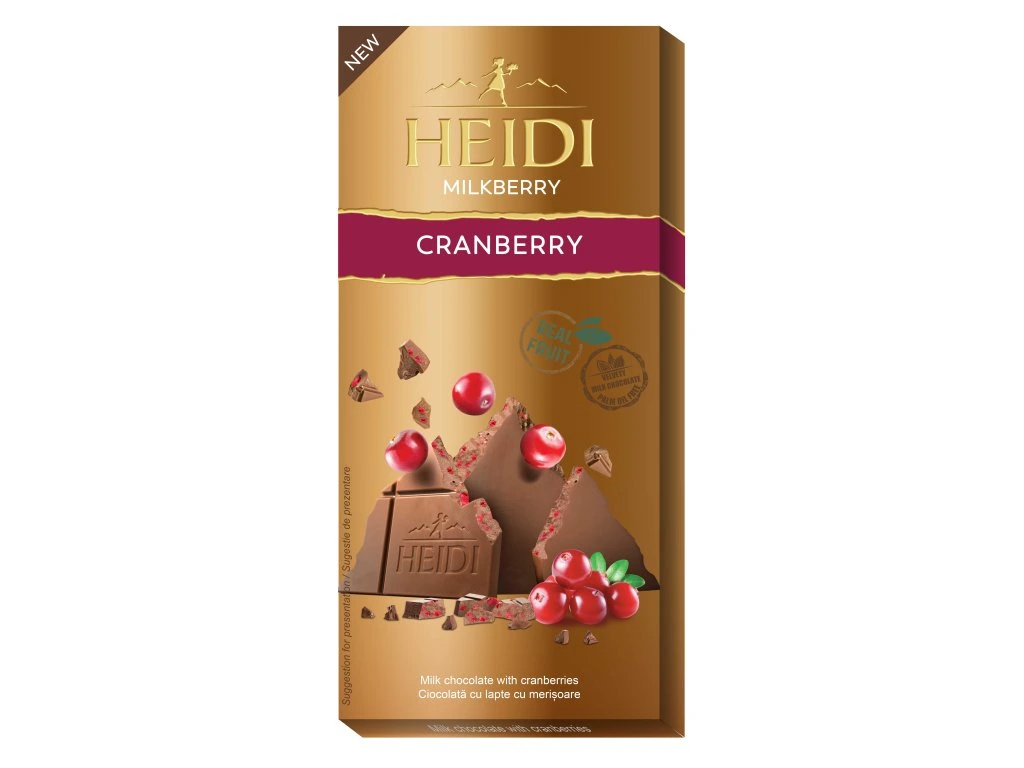 Heidi Milkberry Mléčná čokoláda s brusinkami 80g