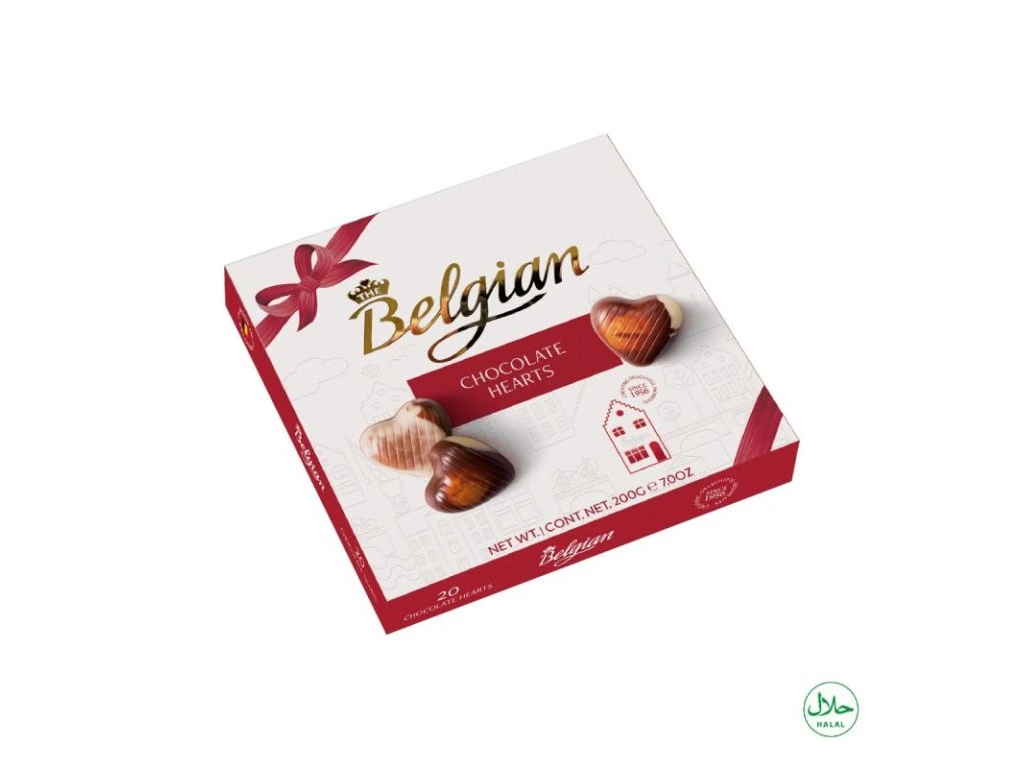 Belgian Hearts Čokoládová Srdíčka 200g