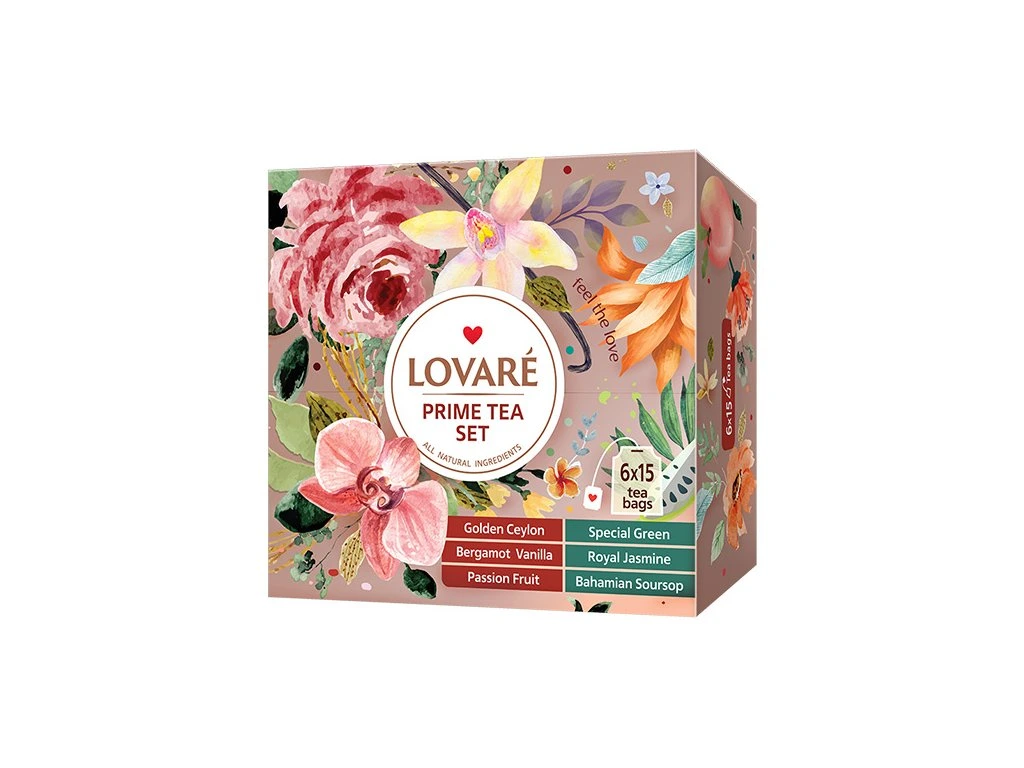 Lovaré Čajová kazeta Prime Tea Set 90 sáčků