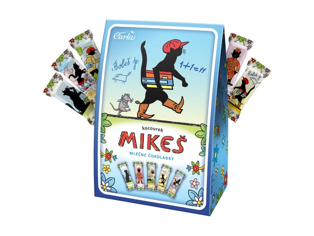 Carla Dárkové balení Kocourek Mikeš mléčné čokoládky 125g