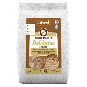 Bezlepkový chléb DELIKATES se směsí semínek