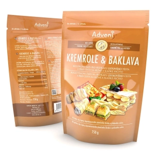 Bezlepková směs pro přípravu listového a filo těsta KREMROLE & BAKLAVA 750 g